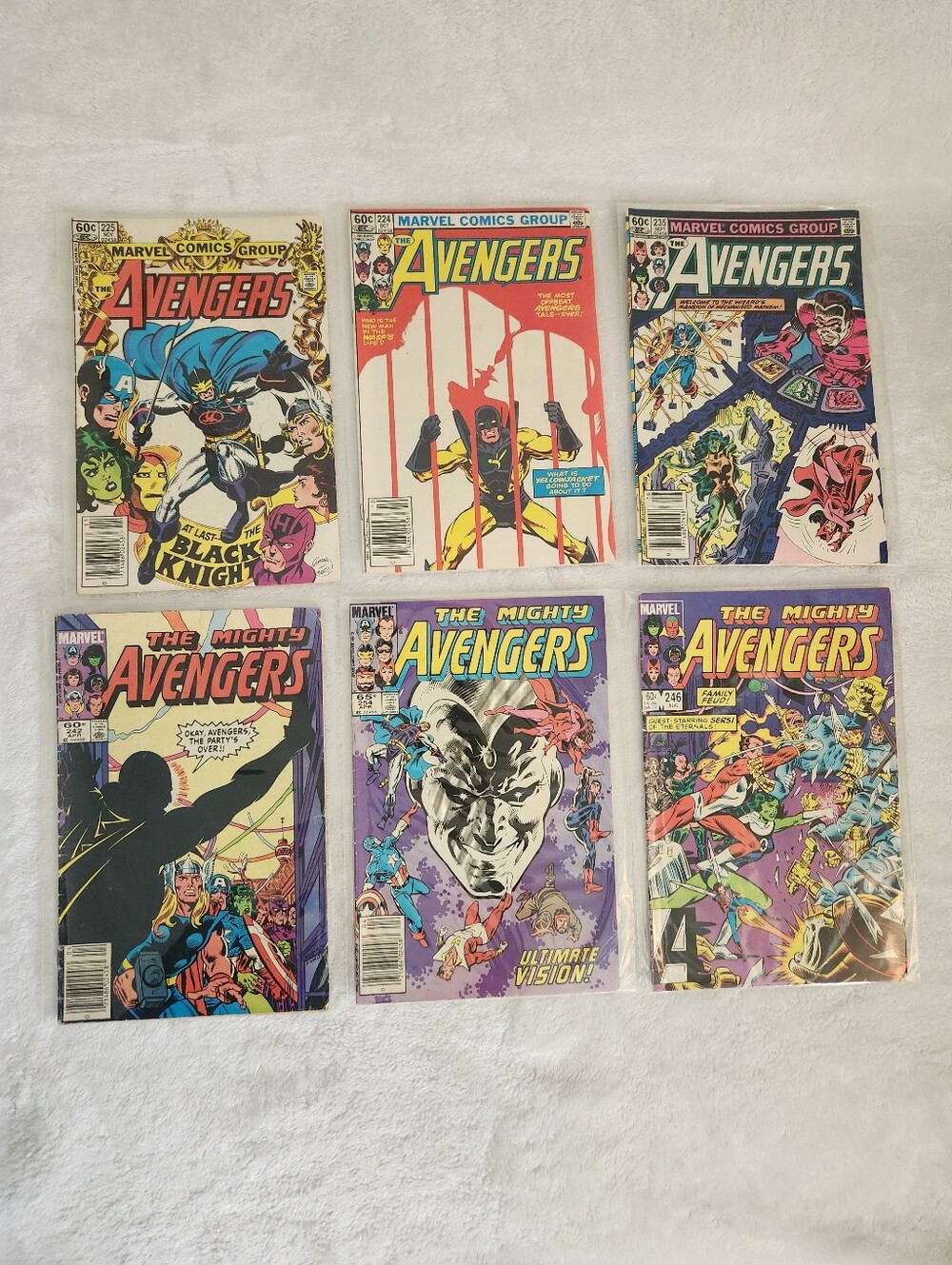 Avengers Marvel Comics Lot 6 Issues #224 225 235 242 246 254 Newsstand